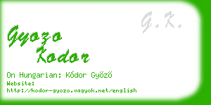 gyozo kodor business card