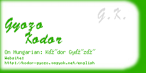 gyozo kodor business card